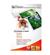 Pouches - key card - 64x98 mm - 2x125 micron - Titanium - conf. 100 pezzi Pouches - key card - 64x98 mm - 2x125 micron - Titanium - conf. 100 pezzi
