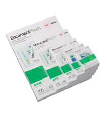 Pouches - luggage card con asola sul lato corto - 64 x 108 mm - 2 x 125 micron - GBC - conf. 100 pezzi