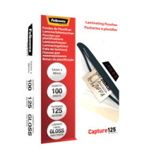 Pouches Capture125 - 54x86 mm - 2x125 micron - Fellowes - scatola 100 pezzi Pouches Capture125 - 54x86 mm - 2x125 micron - Fellowes - scatola 100 pezzi