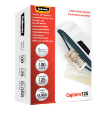 Pouches Capture125 - 60x90 mm - 2x125 micron - Fellowes - scatola 100 pezzi Pouches Capture125 - 60x90 mm - 2x125 micron - Fellowes - scatola 100 pezzi