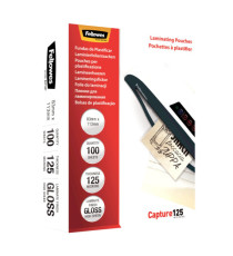 Pouches Capture125 - 83x113 mm - 2x125 micron - Fellowes - scatola 100 pezzi Pouches Capture125 - 83x113 mm - 2x125 micron - Fellowes - scatola 100 pezzi