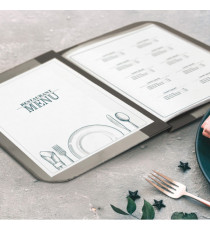 Portamenù Essential - A5 - 23,7x17,2 cm - nero - Securit