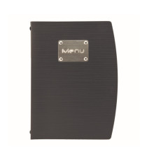 Portamenù Rio - 1 inserto doppio - A5 - 18 x 23,5 cm - nero - Securit