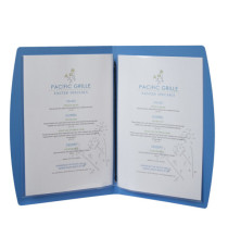 Portamenù Rio - 1 inserto doppio incluso - A4 - 24 x 34 cm - blu - Securit
