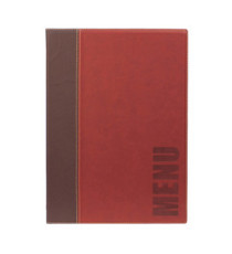 Portamenù Trendy - 1 inserto doppio incluso - A4 - 24 x 34 cm - bordeaux - Securit