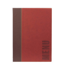 Portamenù Trendy - 1 inserto doppio incluso - A4 - 24 x 34 cm - bordeaux - Securit