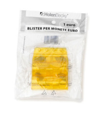 Portamonete - PVC - 1 euro - giallo - HolenBecky - blister 20 pezzi Portamonete - PVC - 1 euro - giallo - HolenBecky - blister 20 pezzi