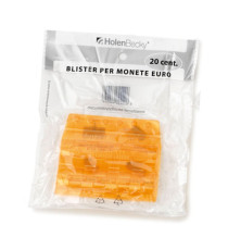 Portamonete - PVC - 20 cent - arancio - HolenBecky - blister 20 pezzi
