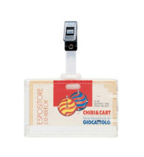 Portanome con clip in plastica - 9 x 6 cm - Favorit Portanome con clip in plastica - 9 x 6 cm - Favorit