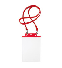 Portanome Pass 7 St M - cordoncino rosso - 15 x 21 cm (A5) - rosso - Sei Rota - conf. 10 pezzi Portanome Pass 7 St M - cordoncino rosso - 15 x 21 cm (A5) - rosso - Sei Rota - conf. 10 pezzi