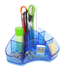 Portapenne Multipot Classic - 14x20x9 cm - azzurro trasparente - Arda