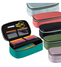 Portapenne ovale XL 13 x 22 x 7 cm - colori assortiti - Favorit Portapenne ovale XL 13 x 22 x 7 cm - colori assortiti - Favorit