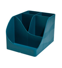 Portapenne Pen Wave NeoDeco - 15,5 x 11,9 x 10,9 cm - blu anatra - Exacompta Portapenne Pen Wave NeoDeco - 15,5 x 11,9 x 10,9 cm - blu anatra - Exacompta