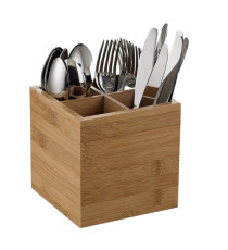 Portaposate - in bamboo - 15x15x15 cm - colore naturale - Leone