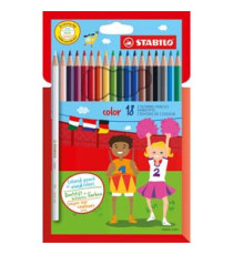 Matite colorate Stabilo Color - diametro mina 2,5 mm - colori assortiti - Stabilo - astuccio 18 pezzi Matite colorate Stabilo Color - diametro mina 2,5 mm - colori assortiti - Stabilo - astuccio 18 pezzi