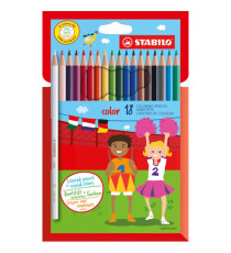 Matite colorate Stabilo Color - diametro mina 2,5 mm - colori assortiti - Stabilo - astuccio 18 pezzi Matite colorate Stabilo Color - diametro mina 2,5 mm - colori assortiti - Stabilo - astuccio 18 pezzi