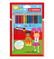 Matite colorate Stabilo Color - diametro mina 2,5 mm - colori assortiti - Stabilo - astuccio 18 pezzi