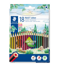 Matite colorateNoris Colour - in wopex - colori assortiti - Staedtler - astuccio 18 pezzi
