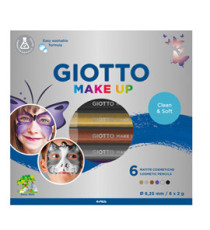 Matite cosmetiche Make Up - mina diam. 6,25 mm - colori metal - Giotto - conf. 6 pezzi Matite cosmetiche Make Up - mina diam. 6,25 mm - colori metal - Giotto - conf. 6 pezzi