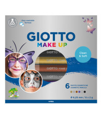 Matite cosmetiche Make Up - mina diam. 6,25 mm - colori metal - Giotto - conf. 6 pezzi Matite cosmetiche Make Up - mina diam. 6,25 mm - colori metal - Giotto - conf. 6 pezzi