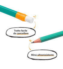 Matite ECOsolutions Evolution Graphite - 655 HB - con gommino - Bic - scatola da 12 pezzi