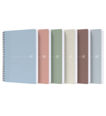 Maxiquaderno spiralato Rec'up - A4 - 1 rigo - 180 fogli - 90 gr - colori assortiti - Oxford Maxiquaderno spiralato Rec'up - A4 - 1 rigo - 180 fogli - 90 gr - colori assortiti - Oxford