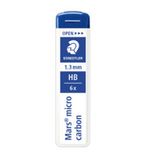 Mine Mars Micro - mina 1,3mm - gradazione HB - Staedtler - astuccio 6 mine Mine Mars Micro - mina 1,3mm - gradazione HB - Staedtler - astuccio 6 mine
