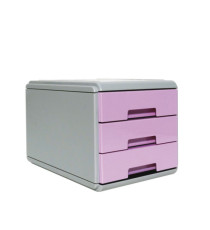 Mini Cassettiera Keep Colour Pastel - 17 x 25,4 x 17,7 cm - grigio/lilla - Arda Mini Cassettiera Keep Colour Pastel - 17 x 25,4 x 17,7 cm - grigio/lilla - Arda