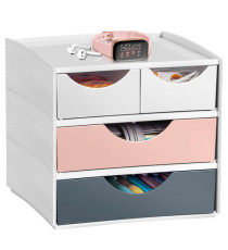 Mini Cassettiera MyCube 3-211 Mineral - 2 cassetti piccoli + 2 grandi - 18,6 x 18,5 x 17,5 cm - multicolore - Cep Mini Cassettiera MyCube 3-211 Mineral - 2 cassetti piccoli + 2 grandi - 18,6 x 18,5 x 17,5 cm - multicolore - Cep