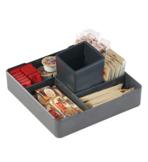 Mini cestino Coffee Point - 10x7,9x7,9 cm - ABS - nero - Durable
