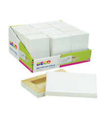 Mini tela - 6,3 x 9 cm - Deco - conf. 45 pezzi Mini tela - 6,3 x 9 cm - Deco - conf. 45 pezzi