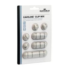 Mix Clip Cavoline fermacavi - adesivi - grigio - Durable - conf. 7 pezzi
