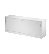 Mobile Agorà - basso - con ante scorrevoli - 185 x 46 x 73 cm - bianco