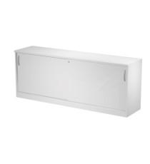 Mobile Agorà - basso - con ante scorrevoli - 185 x 46 x 73 cm - bianco