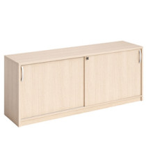 Mobile Agorà - basso - con ante scorrevoli - 185 x 46 x 73 cm - rovere