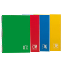 Quaderno One Color - A5 - s/fori - 1 rigo - 60 fogli - 80 gr - spiralato - Blasetti Quaderno One Color - A5 - s/fori - 1 rigo - 60 fogli - 80 gr - spiralato - Blasetti