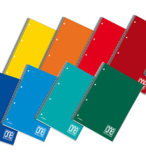 Quaderno One Color - A5+ - forato - microperforato - quadretto 5 mm - 60 fogli - 80 gr - spiralato - Blasetti Quaderno One Color - A5+ - forato - microperforato - quadretto 5 mm - 60 fogli - 80 gr - spiralato - Blasetti