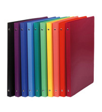 Raccoglitore OpaK - A4 - 4 anelli tondi 15 mm - PP opaco - dorso 2,5 cm - colori assortiti - Exacompta