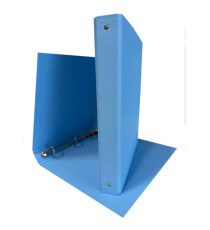 Raccoglitore King - 22 x 30 cm - 4 anelli tondi 30 mm - dorso 4 cm - rivestimento in PP - azzurro - Starline