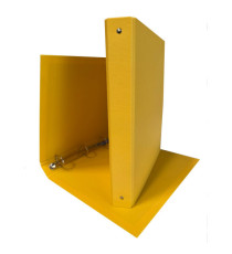 Raccoglitore King - 22 x 30 cm - 4 anelli tondi 30 mm - dorso 4 cm - rivestimento in PP - giallo - Starline