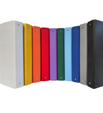 Raccoglitore King - 22 x 30 cm - 4 anelli tondi 30 mm - dorso 4 cm - rivestimento in PP - giallo - Starline