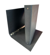 Raccoglitore King - 22 x 30 cm - 4 anelli tondi 30 mm - dorso 4 cm - rivestimento in PP - nero - Starline