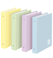 Raccoglitore One Color Pastel - A4 - 26 x 32 cm - dorso 4 cm - 4 anelli 30 mm - colori assortiti - Blasetti Raccoglitore One Color Pastel - A4 - 26 x 32 cm - dorso 4 cm - 4 anelli 30 mm - colori assortiti - Blasetti