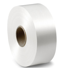 Nastro liscio 6800 - in polipropilene - 50mmx100mt - bianco 01 - Brizzolari