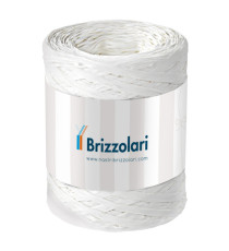 Nastro Rafia sintetica - bianco 01 - 5mmx200mt - Brizzolari Nastro Rafia sintetica - bianco 01 - 5mmx200mt - Brizzolari