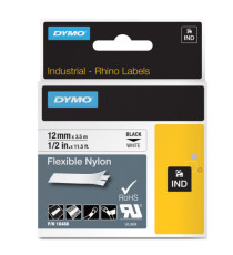 Nastro Rhino 18489 - 19 mm x 3,5 mt - nylon flessibile - nero/bianco - Dymo Nastro Rhino 18489 - 19 mm x 3,5 mt - nylon flessibile - nero/bianco - Dymo