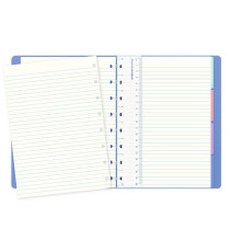 Notebook - con elastico - copertina similpelle - A5 - 56 pagine - a righe - blu pastello - Filofax Notebook - con elastico - copertina similpelle - A5 - 56 pagine - a righe - blu pastello - Filofax
