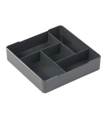 Organizer da tavolo Coffee Point - 4,8x21x21 cm - ABS - grigio carbone - Durable
