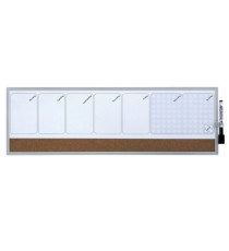 Organizer magnetico con calendario settimanale - 58,5 x 19 cm - orizzontale - Nobo Organizer magnetico con calendario settimanale - 58,5 x 19 cm - orizzontale - Nobo