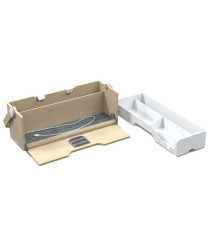 Organizer portatile da scrivania Ergobox S - 42,5 x 23 x 15 cm - legno/PET/ABS - legno/bianco/grigio - Alba Organizer portatile da scrivania Ergobox S - 42,5 x 23 x 15 cm - legno/PET/ABS - legno/bianco/grigio - Alba